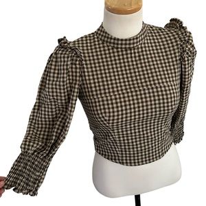 Zara Gingham Top Size XS